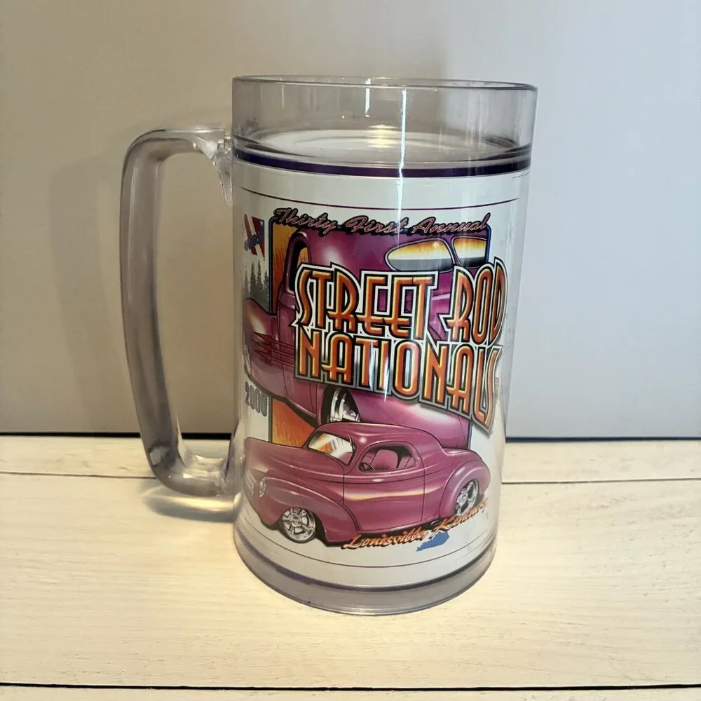2000 Street Rod Nationals Louisville KY 31st Annual Plastic Beer Mug Automobilia